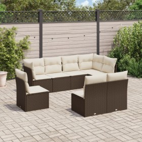 8-piece garden sofa set and brown synthetic rattan cushions by , Garden sets - Ref: Foro24-3217763, Price: 503,65 €, Discount: %