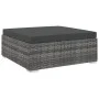 Sectional Footstool with Cushion 1 Pcs Gray Synthetic Rattan by vidaXL, Modular outdoor sofas - Ref: Foro24-46803, Price: 73,...
