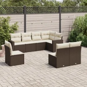 8-piece garden sofa set and brown synthetic rattan cushions by , Modular outdoor sofas - Ref: Foro24-3251410, Price: 514,75 €...