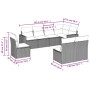 8-piece garden sofa set and brown synthetic rattan cushions by , Modular outdoor sofas - Ref: Foro24-3251410, Price: 520,51 €...