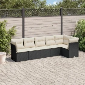 6-piece garden sofa set and black synthetic rattan cushions by , Garden sets - Ref: Foro24-3249495, Price: 369,49 €, Discount: %