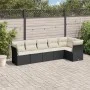 6-piece garden sofa set and black synthetic rattan cushions by , Garden sets - Ref: Foro24-3249495, Price: 369,49 €, Discount: %