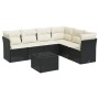 7-teiliges Garten-Essset und schwarze Kissen aus synthetischem Rattan von , Gartensets - Ref: Foro24-3249525, Preis: 416,97 €...