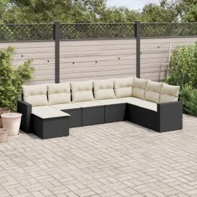 8-piece garden sofa set and black synthetic rattan cushions by , Modular outdoor sofas - Ref: Foro24-3251693, Price: 468,00 €...