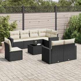8-piece garden sofa set and black synthetic rattan cushions by , Modular outdoor sofas - Ref: Foro24-3251583, Price: 560,46 €...