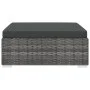 Reposapiés seccional con cojín 1 uds ratán sintético gris de vidaXL, Sofás modulares de exterior - Ref: Foro24-46803, Precio:...