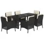 7-piece garden dining set and black synthetic rattan cushions by , Garden sets - Ref: Foro24-3211878, Price: 716,77 €, Discou...