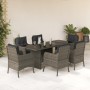 Garten-Essgruppe 7-teilig und graue synthetische Rattankissen von , Gartensets - Ref: Foro24-3211884, Preis: 821,23 €, Rabatt: %