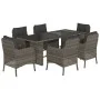 Garden dining set 7 pieces and gray synthetic rattan cushions by , Garden sets - Ref: Foro24-3211884, Price: 806,15 €, Discou...
