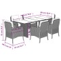 7-teiliges Garten-Essset mit beigen Kissen aus synthetischem Rattan von , Gartensets - Ref: Foro24-3211886, Preis: 826,90 €, ...