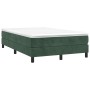 Cama box spring con colchón terciopelo verde oscuro 120x190 cm de , Camas y somieres - Ref: Foro24-3269680, Precio: 338,06 €,...