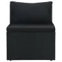 Set de muebles de jardín 4 pzas y cojines ratán sintético negro de vidaXL, Sofás de exterior - Ref: Foro24-47811, Precio: 520...