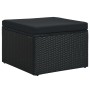 4-teiliges Gartenmöbel-Set und schwarze synthetische Rattankissen von vidaXL, Outdoor-Sofas - Ref: Foro24-47811, Preis: 527,6...