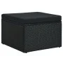 Set de muebles de jardín 4 pzas y cojines ratán sintético negro de vidaXL, Sofás de exterior - Ref: Foro24-47811, Precio: 520...