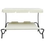 Outdoor-Liege mit cremeweißem Baldachin und Kissen von vidaXL, Betten im Freien - Ref: Foro24-48068, Preis: 119,19 €, Rabatt: %