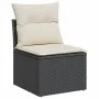 Garden sofa without armrests with black PE rattan cushions by , Outdoor sofas - Ref: Foro24-366011, Price: 58,06 €, Discount: %