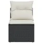 Garden sofa without armrests with black PE rattan cushions by , Outdoor sofas - Ref: Foro24-366011, Price: 58,06 €, Discount: %