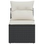 Gartensofa ohne Armlehnen mit schwarzen PE-Rattankissen von , Outdoor-Sofas - Ref: Foro24-366011, Preis: 58,83 €, Rabatt: %