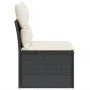 Garden sofa without armrests with black PE rattan cushions by , Outdoor sofas - Ref: Foro24-366011, Price: 58,06 €, Discount: %