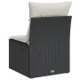 Garden sofa without armrests with black PE rattan cushions by , Outdoor sofas - Ref: Foro24-366011, Price: 58,06 €, Discount: %