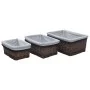 Stapelbares Korbset 3-teilig aus naturbrauner Weide von vidaXL, Aufbewahrungskörbe - Ref: Foro24-286977, Preis: 39,28 €, Raba...
