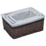 Stapelbares Korbset 3-teilig aus naturbrauner Weide von vidaXL, Aufbewahrungskörbe - Ref: Foro24-286977, Preis: 39,28 €, Raba...