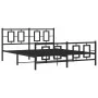 Estructura de cama cabecero y estribo metal negro 160x200 cm de , Camas y somieres - Ref: Foro24-374262, Precio: 165,65 €, De...