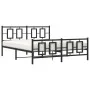 Estructura de cama cabecero y estribo metal negro 160x200 cm de , Camas y somieres - Ref: Foro24-374262, Precio: 165,65 €, De...
