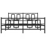 Estructura de cama cabecero y estribo metal negro 160x200 cm de , Camas y somieres - Ref: Foro24-374262, Precio: 165,65 €, De...