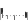Estructura de cama cabecero y estribo metal negro 160x200 cm de , Camas y somieres - Ref: Foro24-374262, Precio: 165,65 €, De...