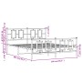 Black metal headboard and footboard bed frame 160x200 cm by , Beds and slatted bases - Ref: Foro24-374262, Price: 168,87 €, D...