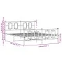 Estructura de cama cabecero y estribo metal negro 160x200 cm de , Camas y somieres - Ref: Foro24-374262, Precio: 165,65 €, De...