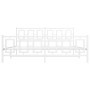 Estructura cama metal con cabecero y estribo blanco 180x200 cm de , Camas y somieres - Ref: Foro24-374312, Precio: 148,42 €, ...