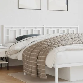 White metal headboard 193 cm by , Headboards and footboards - Ref: Foro24-374327, Price: 49,34 €, Discount: %