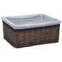 Stapelbares Korbset 3-teilig aus naturbrauner Weide von vidaXL, Aufbewahrungskörbe - Ref: Foro24-286977, Preis: 40,04 €, Raba...