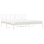 White metal bed frame with headboard 200x200 cm by , Beds and slatted bases - Ref: Foro24-374297, Price: 122,39 €, Discount: %