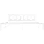 White metal bed frame with headboard 200x200 cm by , Beds and slatted bases - Ref: Foro24-374297, Price: 122,39 €, Discount: %