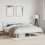 Metallbettgestell mit weißem Kopfteil 183x213 cm von , Betten und Lattenroste - Ref: Foro24-374295, Preis: 120,82 €, Rabatt: %
