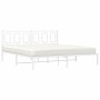 Metallbettgestell mit weißem Kopfteil 183x213 cm von , Betten und Lattenroste - Ref: Foro24-374295, Preis: 120,82 €, Rabatt: %