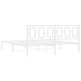 Metallbettgestell mit weißem Kopfteil 183x213 cm von , Betten und Lattenroste - Ref: Foro24-374295, Preis: 120,82 €, Rabatt: %