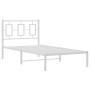 Bettgestell aus Metall mit weißem Kopfteil 90x200 cm von , Betten und Lattenroste - Ref: Foro24-374283, Preis: 71,10 €, Rabat...