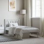 Estructura de cama de metal con cabecero blanco 90x200 cm de , Camas y somieres - Ref: Foro24-374283, Precio: 71,03 €
