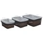 Stapelbares Korbset 3-teilig aus naturbrauner Weide von vidaXL, Aufbewahrungskörbe - Ref: Foro24-286977, Preis: 39,28 €, Raba...