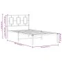 Estructura de cama de metal con cabecero blanco 90x200 cm de , Camas y somieres - Ref: Foro24-374283, Precio: 70,12 €, Descue...