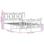 Metal bed frame with headboard and white footboard 120x200 cm by , Beds and slatted bases - Ref: Foro24-374306, Price: 120,43...