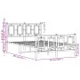 Metal bed frame with headboard and white footboard 120x200 cm by , Beds and slatted bases - Ref: Foro24-374306, Price: 118,76...