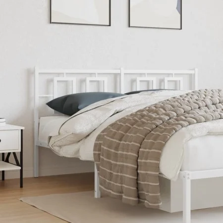 White metal headboard 160 cm by , Headboards and footboards - Ref: Foro24-374325, Price: 44,03 €, Discount: %