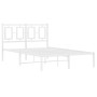 Metallbettgestell mit weißem Kopfteil 120x200 cm von , Betten und Lattenroste - Ref: Foro24-374288, Preis: 101,71 €, Rabatt: %