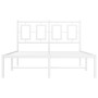 Metallbettgestell mit weißem Kopfteil 120x200 cm von , Betten und Lattenroste - Ref: Foro24-374288, Preis: 101,71 €, Rabatt: %