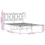 Metallbettgestell mit weißem Kopfteil 120x200 cm von , Betten und Lattenroste - Ref: Foro24-374288, Preis: 101,71 €, Rabatt: %